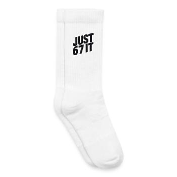 Just 6 7 It – Typographic Statement - Kids Tennis Socks - white - Right
