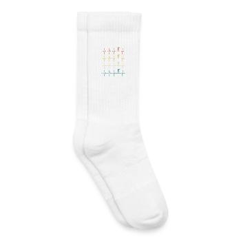 Biathlon-Herzschlag-Retro-Biathlet - Kinder Tennissocken - Weiß - Rechts