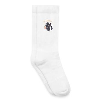 Kawaii Cat and Creative Kite - Kids Tennis Socks - white - Right