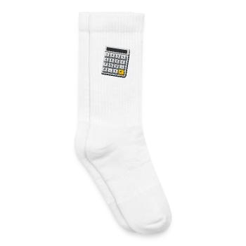 Karneval Kostüm Taschenrechner Mathe Lehrer  - Kinder Tennissocken - Weiß - Rechts