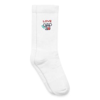 Koala-Herz-Liebe Kawaii - Kinder Tennissocken - Weiß - Rechts