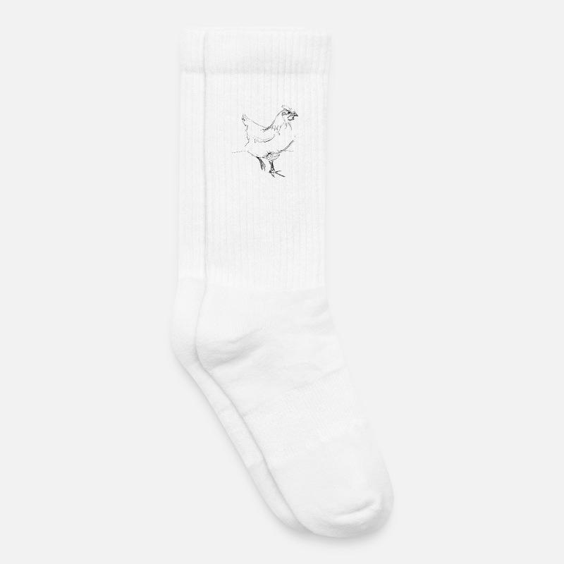 Huhn - Kinder Tennissocken - Weiß
