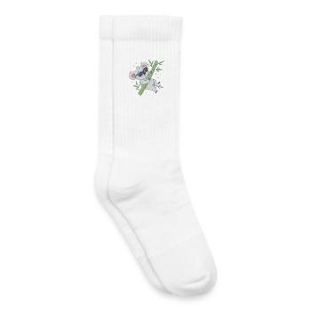 Koala on bamboo with glasses - Kids Tennis Socks - white - Right