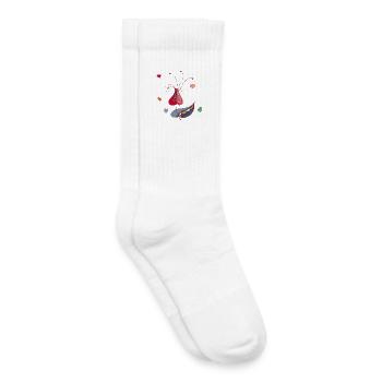Herz Blume - Kinder Tennissocken - Weiß - Rechts