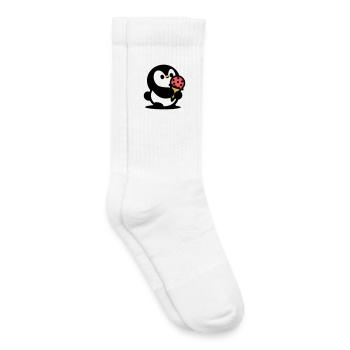 Petit manchot avec de la glace - Chaussettes de tennis bio enfant - blanc - Droite