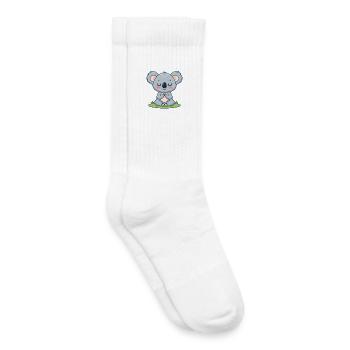 Koala zen en méditation - Chaussettes de tennis bio enfant - blanc - Droite