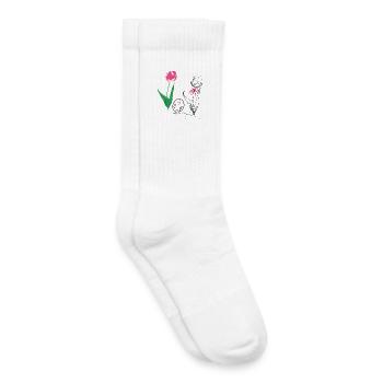 Pâques - Chaussettes de tennis bio enfant - blanc - Droite