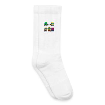 Lebendige Trucken-Sammlung - Kinder Tennissocken - Weiß - Rechts