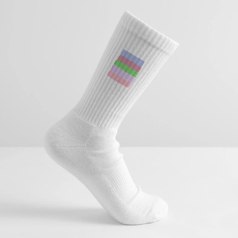 Pastellstreifen-Stack Kinder Tennissocken
