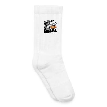 Bis zum ersten Sauerteig war ich normal - Kinder Tennissocken - Weiß - Rechts