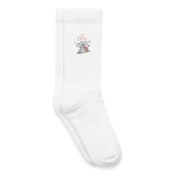 Koala-Zen: Pastell-Lotus-Meditation - Kinder Tennissocken - Weiß - Rechts