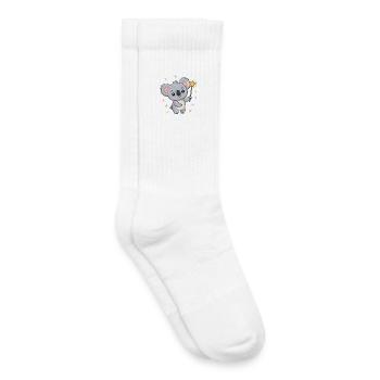 Koala-Magier-Pastellsterne - Kinder Tennissocken - Weiß - Rechts