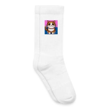 Katze - Kinder Tennissocken - Weiß - Rechts