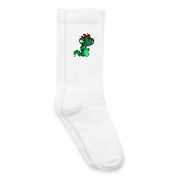 Niedliches Fantasy-Echsen-Schlangen-Kindershirt - Kinder Tennissocken - Weiß - Rechts
