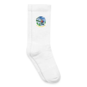 Bergski Abenteuer, Skibergsteigen - Kinder Tennissocken - Weiß - Rechts