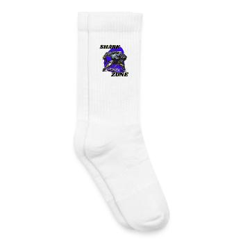 Eishockey Tor Puck hai angriff Shark Skater sport  - Kids Tennis Socks - white - Right