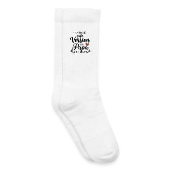 Süße Version von Papa – Lustiges Baby Design - Kinder Tennissocken - Weiß - Rechts