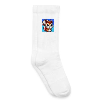 squirrel - Kids Tennis Socks - white - Right