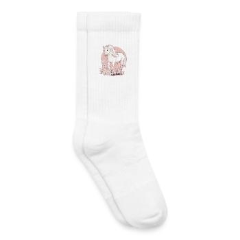 Cheval - Chaussettes de tennis bio enfant - blanc - Droite
