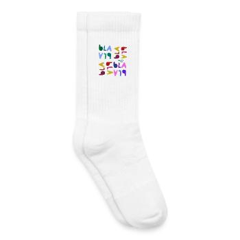 Bla bla bla  - Kinder Tennissocken - Weiß - Rechts