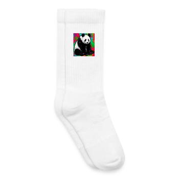 panda - Kids Tennis Socks - white - Right