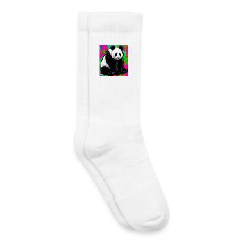 panda - Chaussettes de tennis bio enfant - blanc - Droite