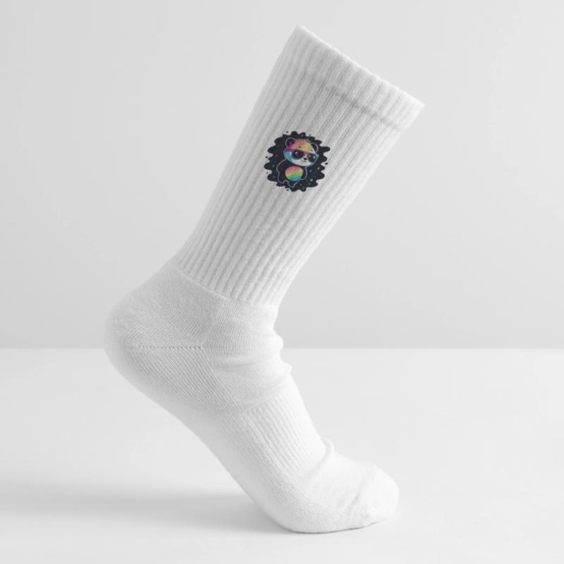 Panda Rainbow Galaxy Cool Glasses Kids Tennis Socks