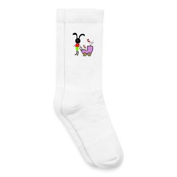 Enfants de Pâques Lapins Lapins - Chaussettes de tennis bio enfant - blanc - Droite