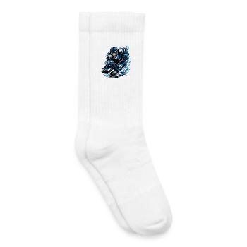 Blitzender Eishockeyspieler - Kinder Tennissocken - Weiß - Rechts