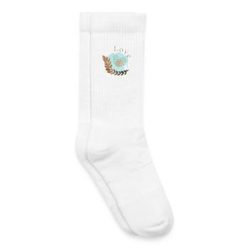 Conception d’empreintes digitales en forme de cœur d’amour - Chaussettes de tennis bio enfant - blanc - Droite