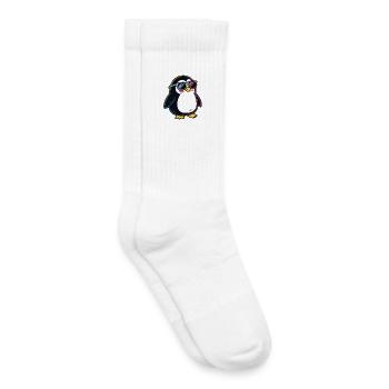 Pinguin-Regenbogengläser - Kinder Tennissocken - Weiß - Rechts