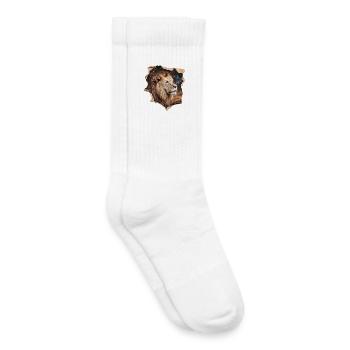 Ciel étoilé Lion - Chaussettes de tennis bio enfant - blanc - Droite