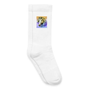 cheval - Chaussettes de tennis bio enfant - blanc - Droite