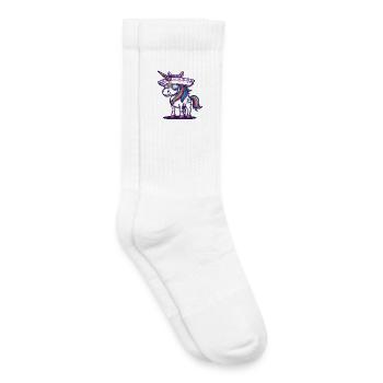 Sombrero drôle de licorne - Chaussettes de tennis bio enfant - blanc - Droite