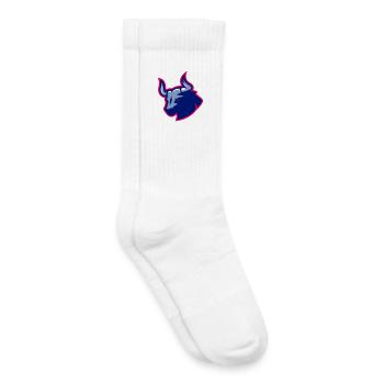 Taurus Blue Neon Outline - Kids Tennis Socks - white - Right