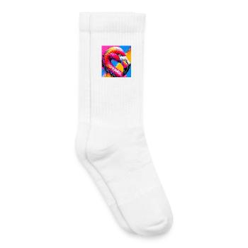 Flamingo - Kinder Tennissocken - Weiß - Rechts