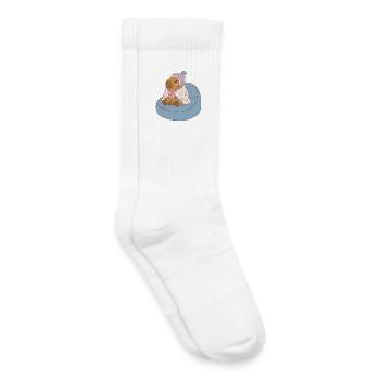 Cuddle Capybara Moonstar-Decke – Kawaii-Design - Kinder Tennissocken - Weiß - Rechts