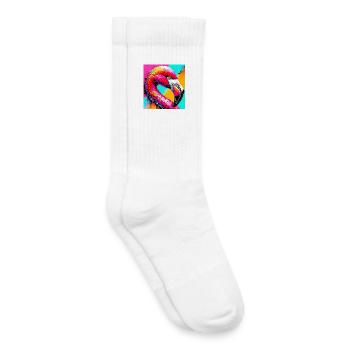 Flamingo - Kinder Tennissocken - Weiß - Rechts