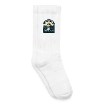 Verlassen Sie die Straße Nehmen Sie die Trails Berg - Kinder Tennissocken - Weiß - Rechts