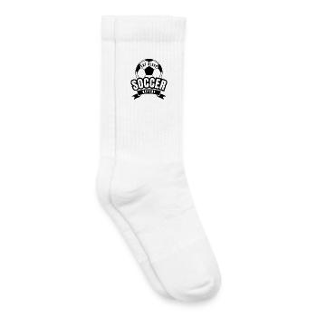 EAT SLEEP SOCCER REPEAT  - Kids Tennis Socks - white - Right