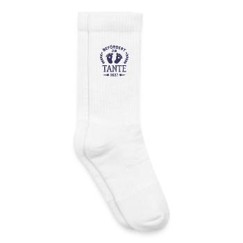 Befördert zur Tante 2027 Coole Tante - Kinder Tennissocken - Weiß - Rechts