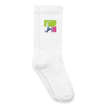 COINCÉ ! Bouclier 100 fissuré - Chaussettes de tennis bio enfant - blanc - Droite