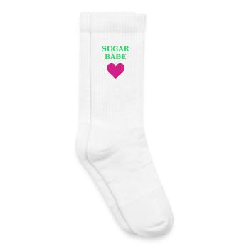 Sugar Babe Heart Neon - Kids Tennis Socks - white - Right