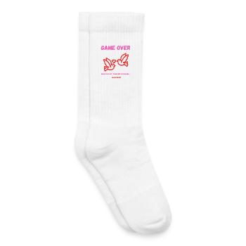 GAME OVER neue Geschäftsführung JGA Frauen  - Kinder Tennissocken - Weiß - Rechts