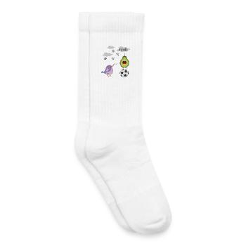 Fußball - Kinder Tennissocken - Weiß - Rechts