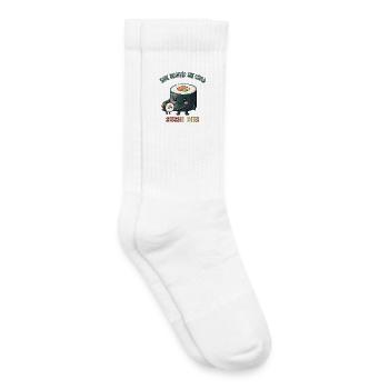 sushi - Chaussettes de tennis bio enfant - blanc - Droite