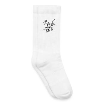 Basketball Player Dunking Streetball Club - Kids Tennis Socks - white - Right
