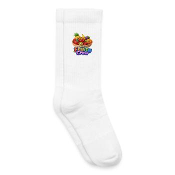 Le thème des fruits de The Fruity Crew - Chaussettes de tennis bio enfant - blanc - Droite
