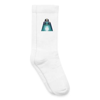 Reine mystique lumineuse sur trône - Chaussettes de tennis bio enfant - blanc - Droite