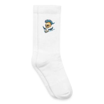 Punk_Skull - Chaussettes de tennis bio enfant - blanc - Droite